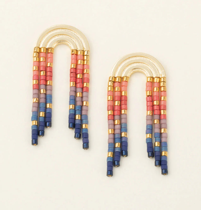 Scout Chromacolor Miyuki Rainbow Fringe Earring - Multi / Gold