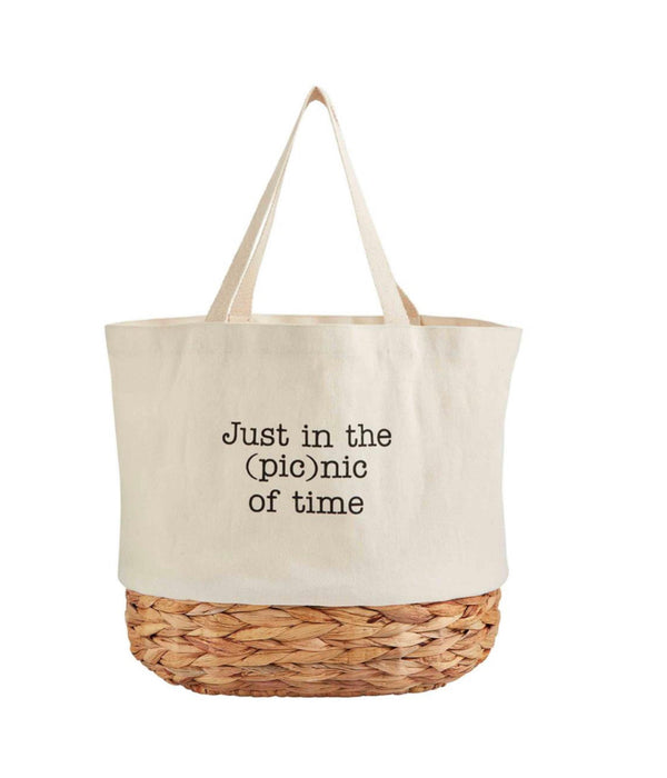 Mud Pie Picnic Basket Tote