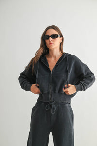 Urban Ease Mineral Wash Hoodie Jacket