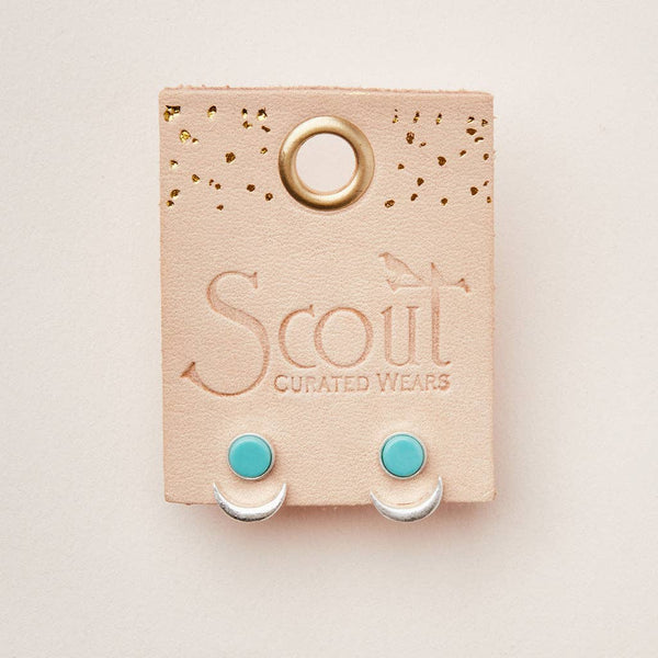 Scout Stone Moon Phase Ear Jacket - Turquoise/Silver