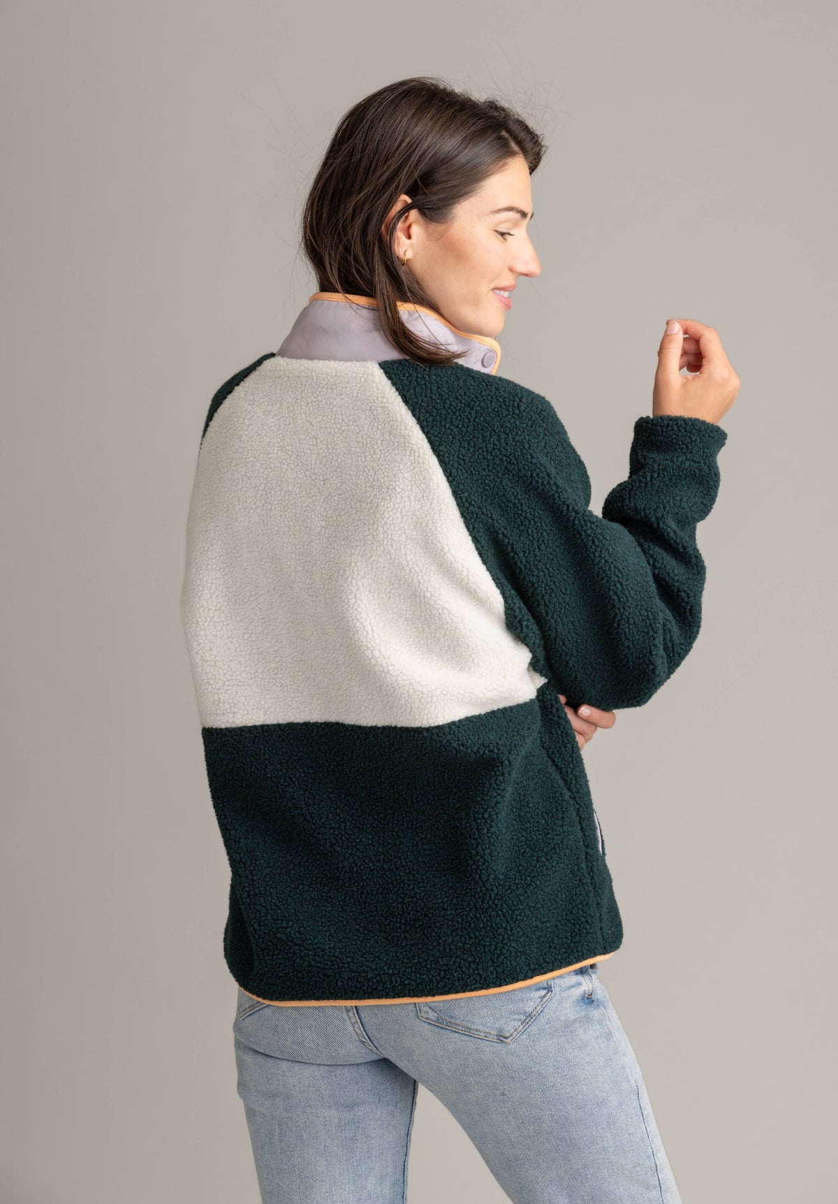 Women's Tara Quarter Snap Berber Pullover - Ponderosa Pine