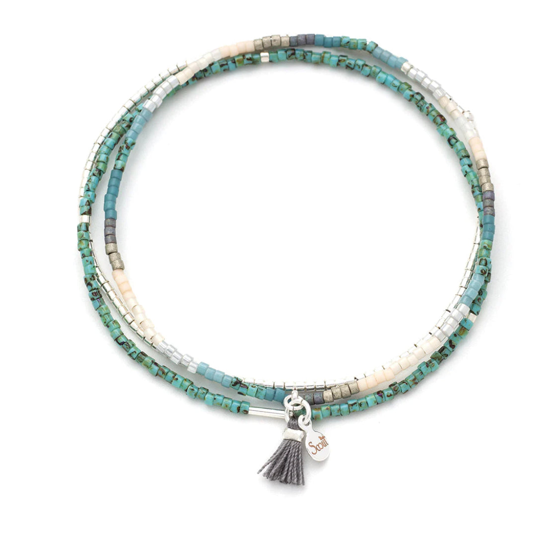 Scout Chromacolor Miyuki Bracelet Trio - Turquoise Multi/Silver