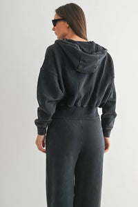 Urban Ease Mineral Wash Hoodie Jacket