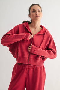 Urban Ease Mineral Wash Hoodie Jacket