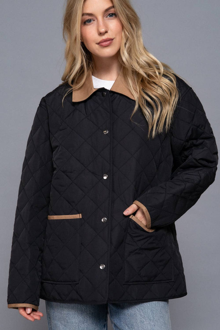 Black Puffer Barn Jacket