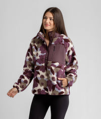 LIV Outdoor Tara Jersey Lined Snap-Up Pullover - Sassafras Floral