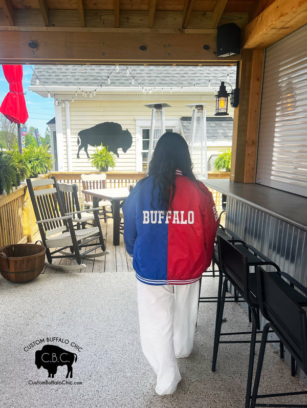 BUFFALO Two Tone Varsity Bomber Jacket