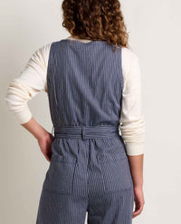 Toad & Co Tarn Sleeveless Jumpsuit - Navy Railroad Stripe