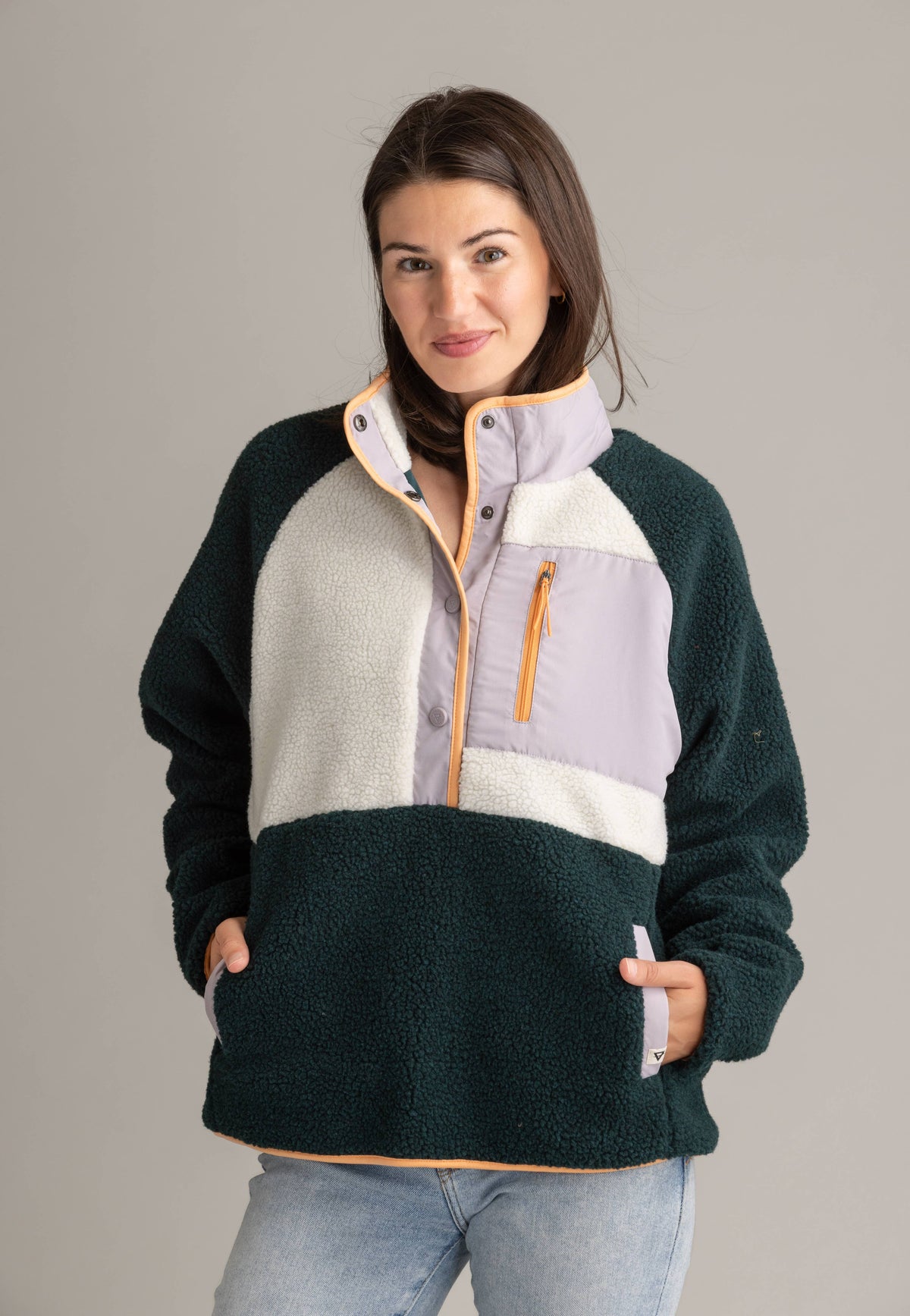 Women's Tara Quarter Snap Berber Pullover - Ponderosa Pine