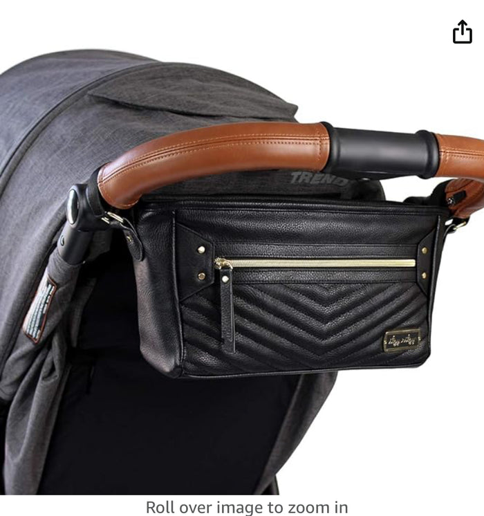 Itzy Ritzy Adjustable Stroller Organizer With Built-In Pockets, Zippered Pocket & Straps To Fit Any Stroller