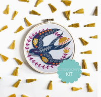 Swallow Embroidery Kit