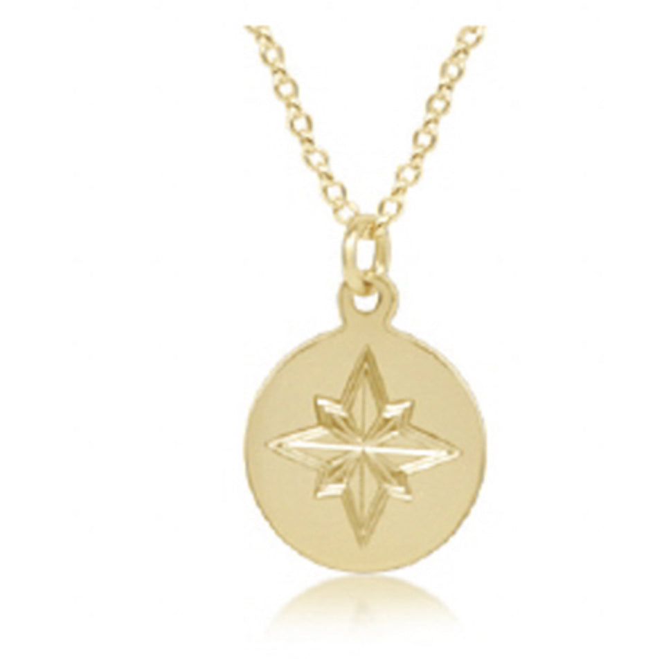 Enewton Enewton 16" Necklace Gold - Direction Gold Disc