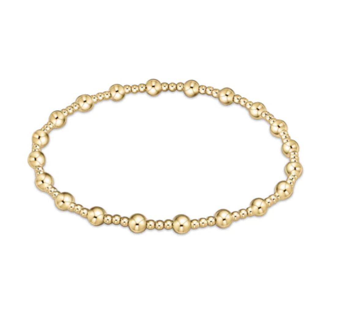 Enewton Classic Sincerity Pattern 4mm Bead Bracelet - Gold