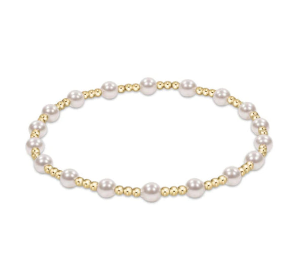 Enewton Classic Sincerity Pattern 4mm Bead Bracelet Pearl
