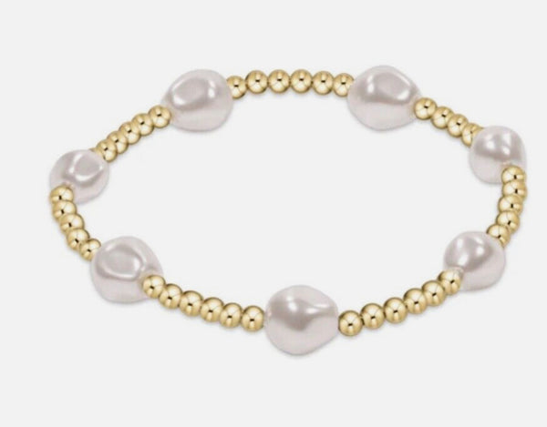 Enewton Admire Gold 3mm Pearl Bracelet - Pearl