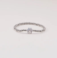 Holy Water Paw Print Bracelet In Silver - From Lourdes France