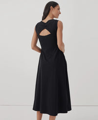 Black Fit & Flare Cap Sleeve Midi Dress - The Boutique at Fresh