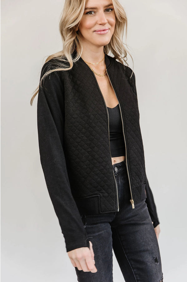 Ampersand Ave Quilted Bomber Jacket