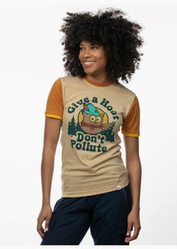 Landmark Project Give A Hoot Unisex Short Sleeve Colorblock Ringer Tee