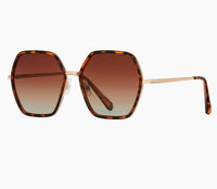 Addyson- Walnut Tort/Gold / Gradient Brown Polarized Lens