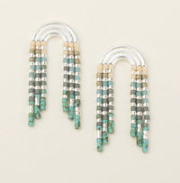 Scout Chromacolor Miyuki Rainbow Fringe Earring - Turquoise Multi/Silver