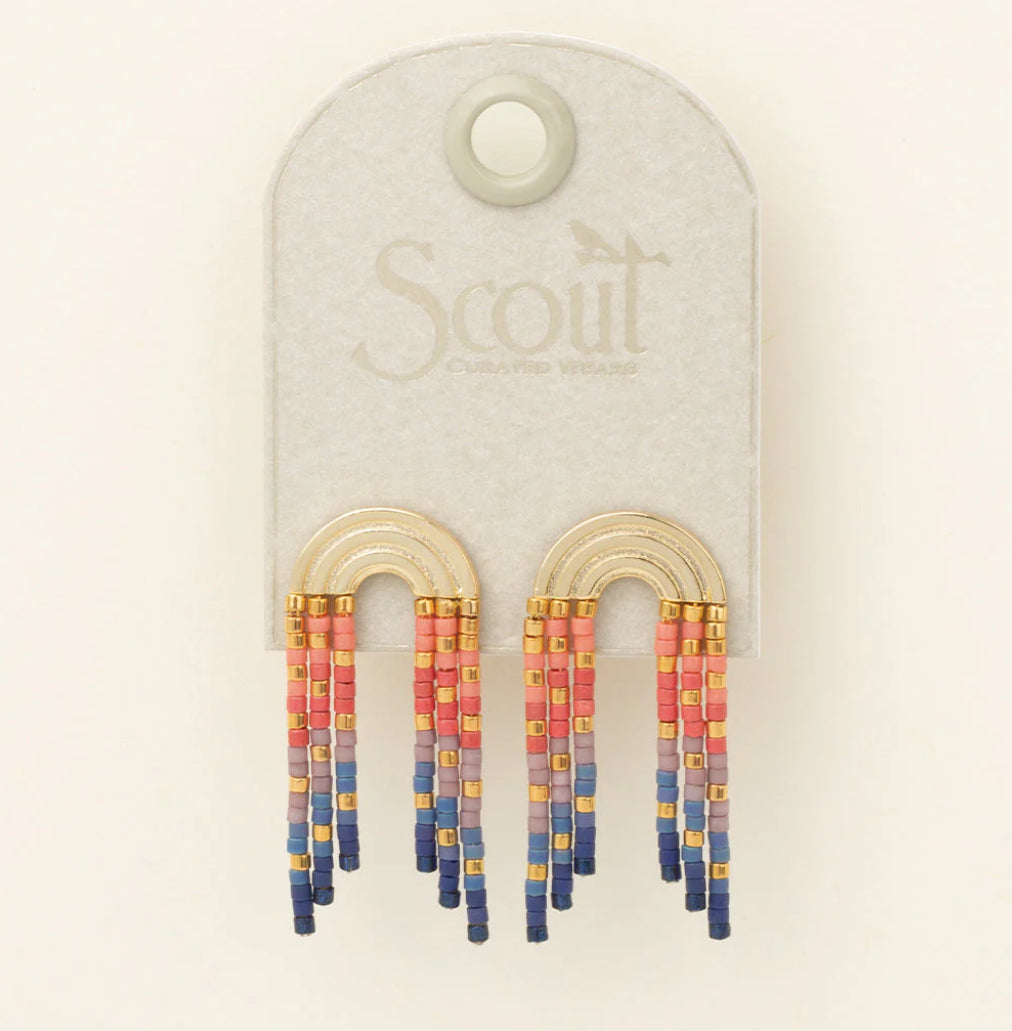 Scout Chromacolor Miyuki Rainbow Fringe Earring - Multi / Gold