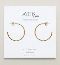 Bryan Anthonys Simplicity Midi Hoop Earrings 14K Gold