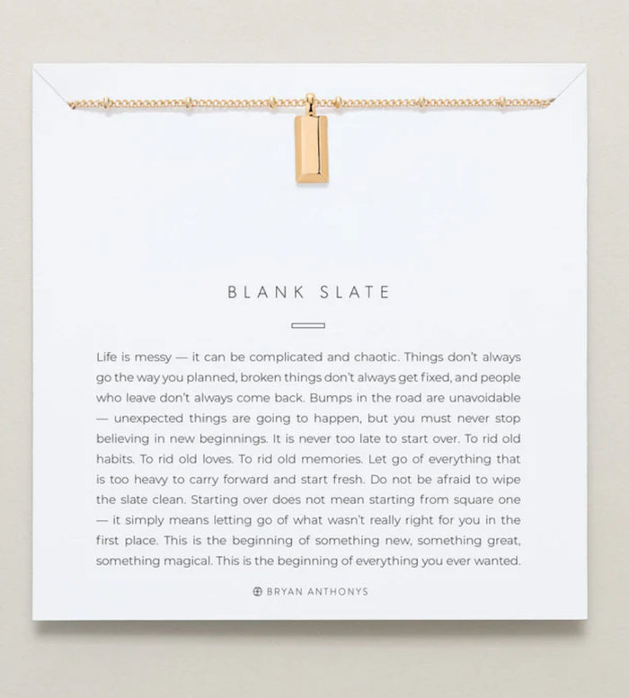 Bryan Anthonys Blank Slate Dogtag Necklace - 14k Gold