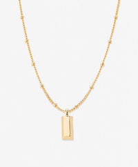 Bryan Anthonys Blank Slate Dogtag Necklace - 14k Gold