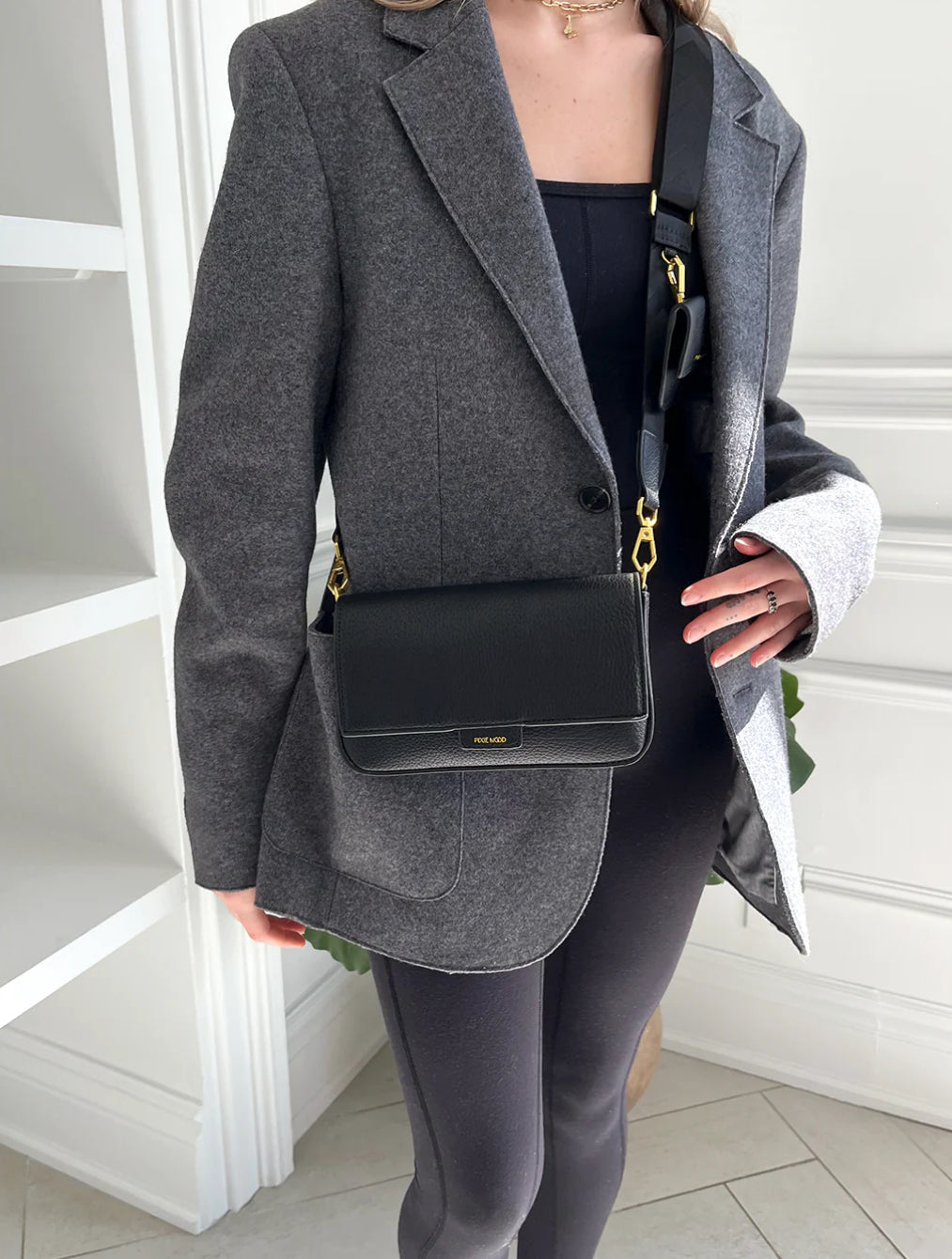 Pixie Mood Larissa Mini Crossbody - Black Pebbled - The Boutique at Fresh