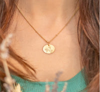 Lucky Feather Birth Flower Necklace - Carnation (January)