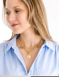 Susan Shaw Bee Intaglio Toggle Necklace