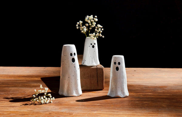 Mud Pie Ceramic Ghost Vases