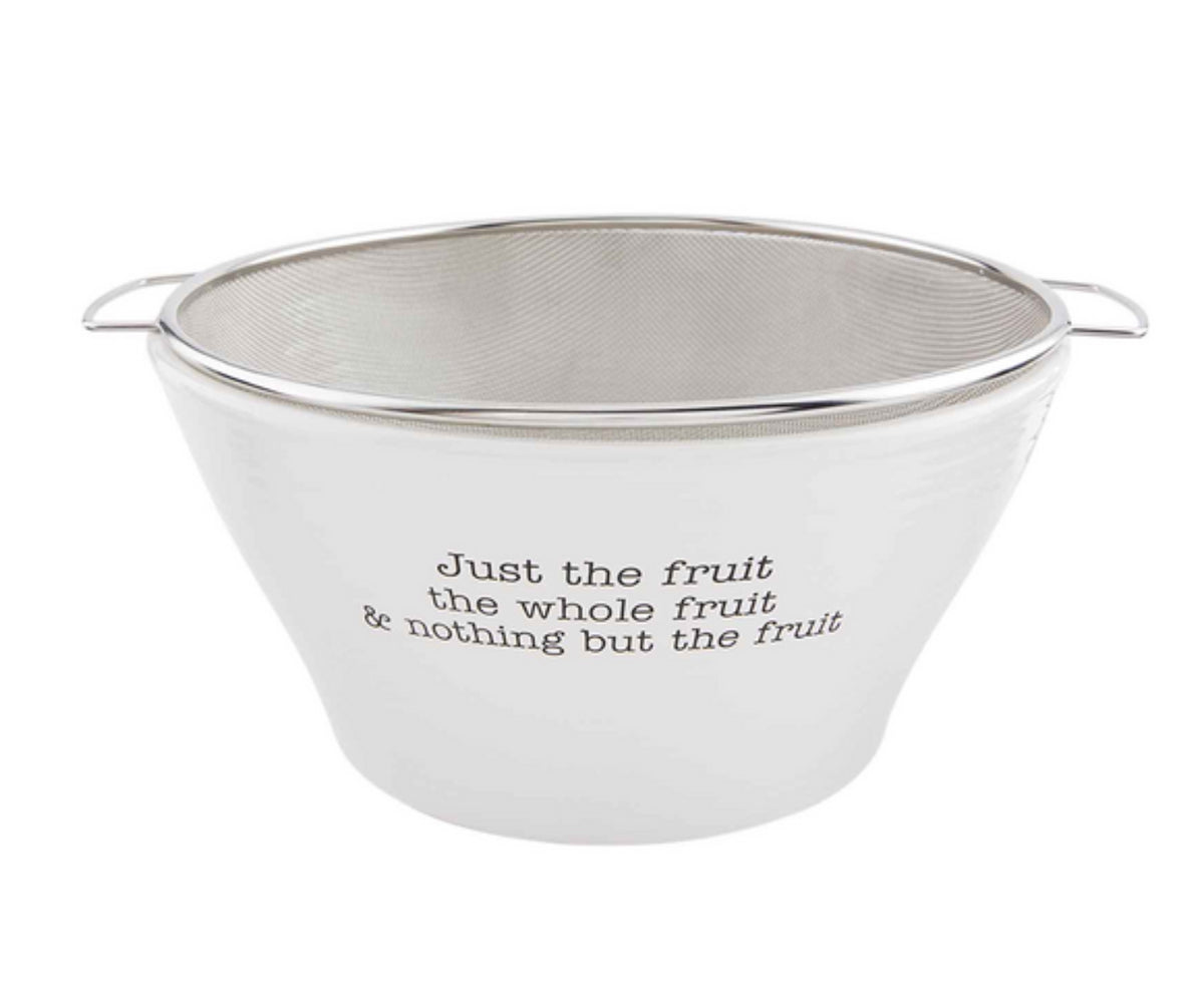 Mud Pie Fruit Bowl and Strainer