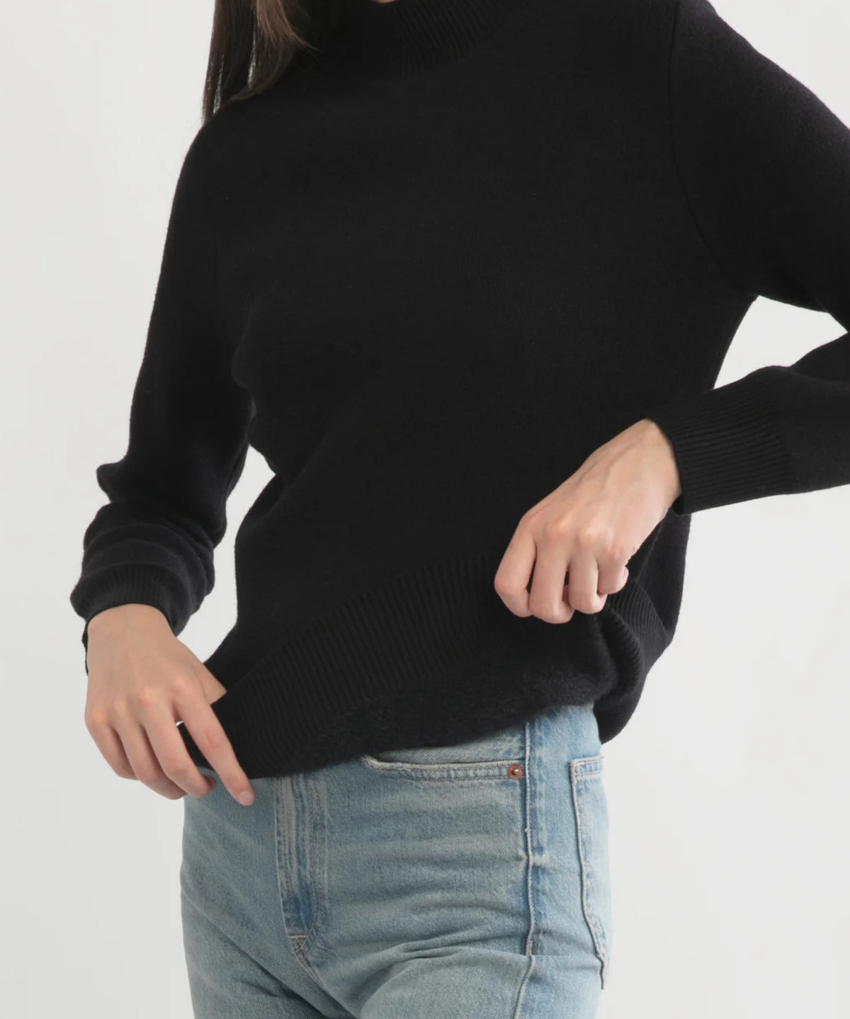 Look By M Thermal Mock Neck Sweater