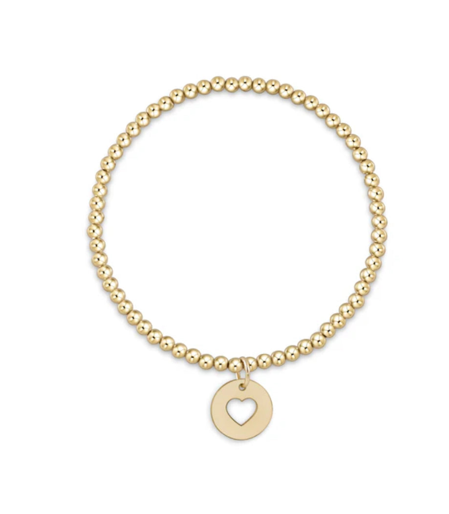 Enewton Extends - Classic Gold 3mm Love Disc Bracelet