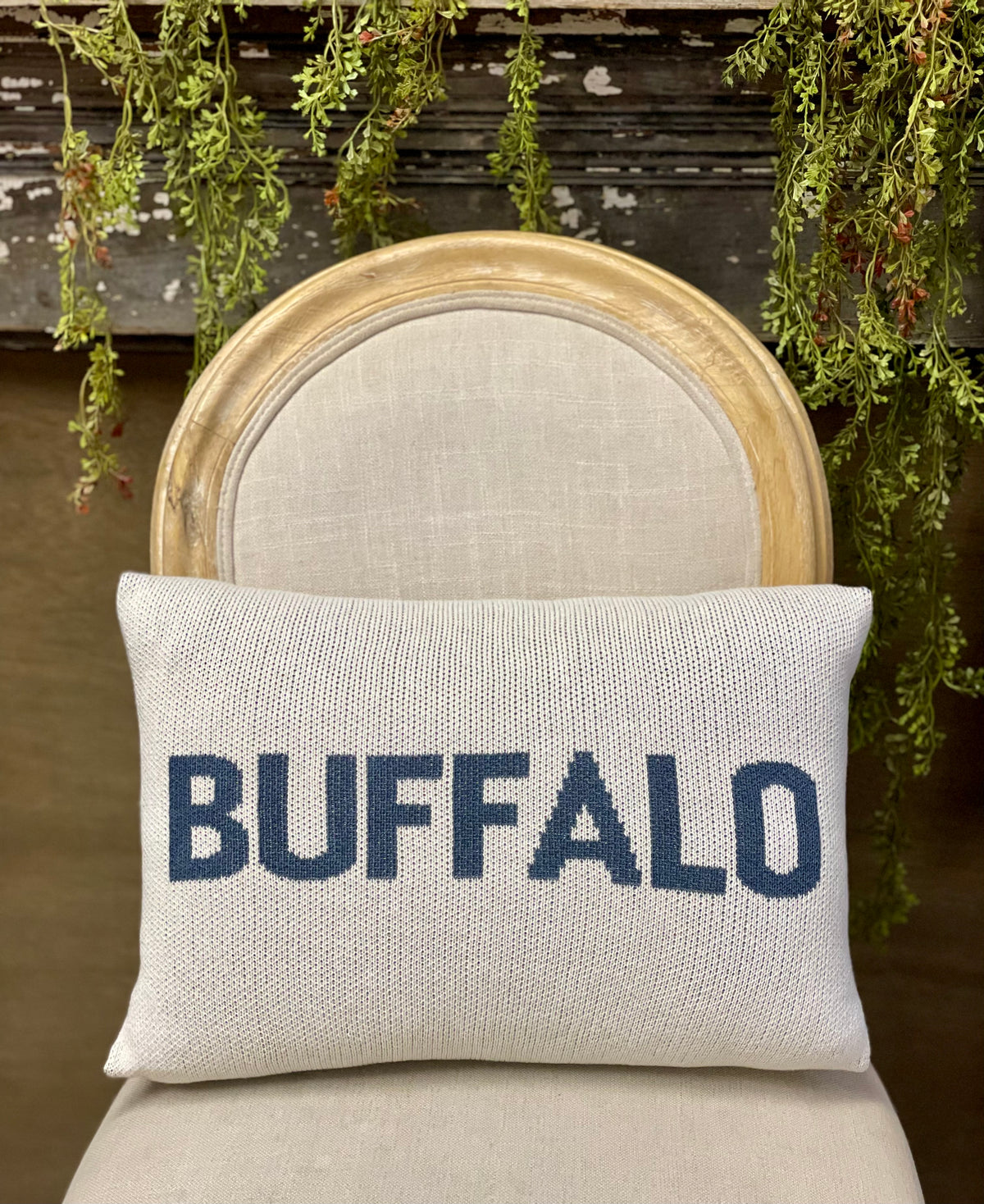 Town Pride Knit Buffalo Stripe Pillow