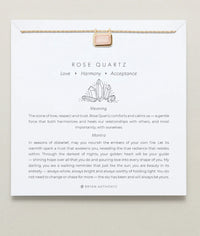Bryan Anthonys Healing Stone Necklace Gold - Rose Quartz