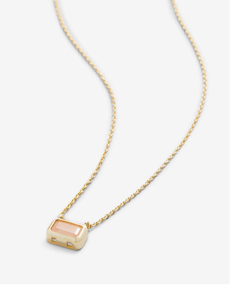 Bryan Anthonys Healing Stone Necklace Gold - Rose Quartz