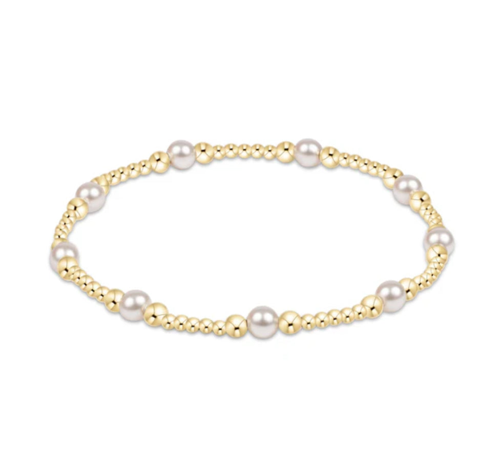 Enewton Classic Purpose Pattern 4mm Bead Bracelet - Pearl