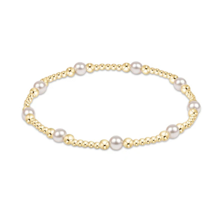 Enewton Classic Purpose Pattern 4mm Bead Bracelet - Pearl