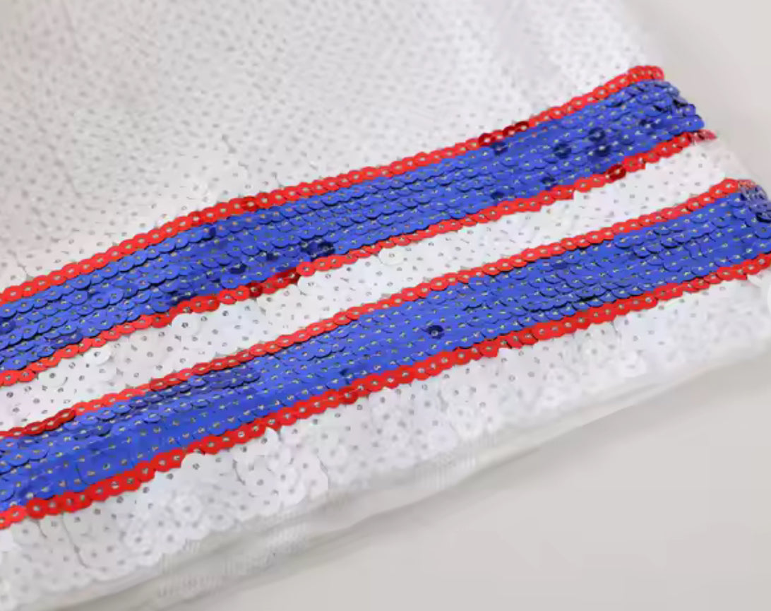 Bills Sequin Jersey Shirt / Mini Dress