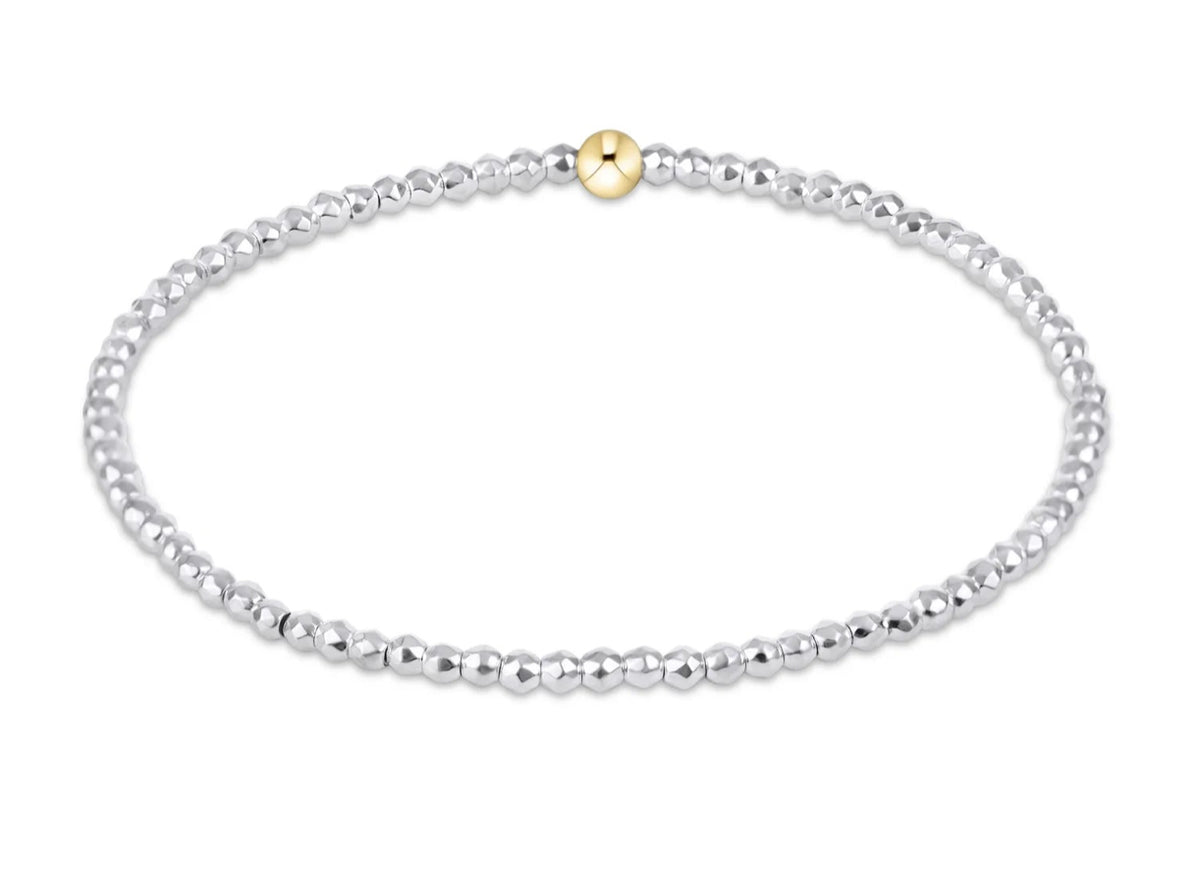 Enewton - Bright Silver Hematite 2mm Bead Bracelet 