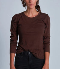 Onno Long Sleeve Bamboo T-Shirt - Espresso