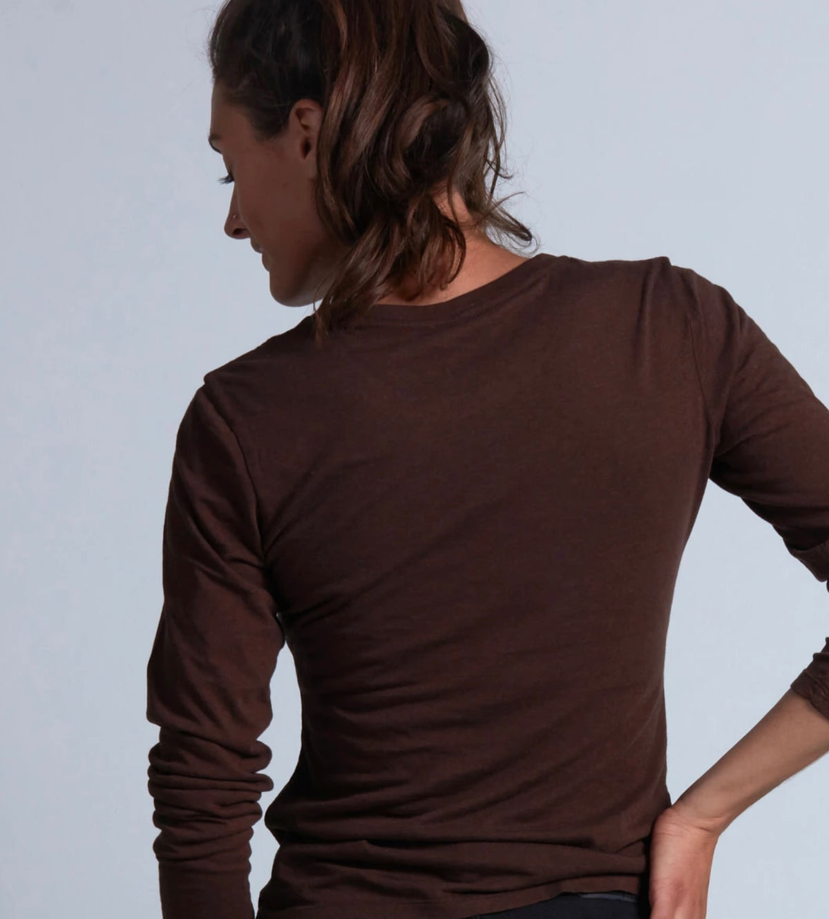 Onno Long Sleeve Bamboo T-Shirt - Espresso