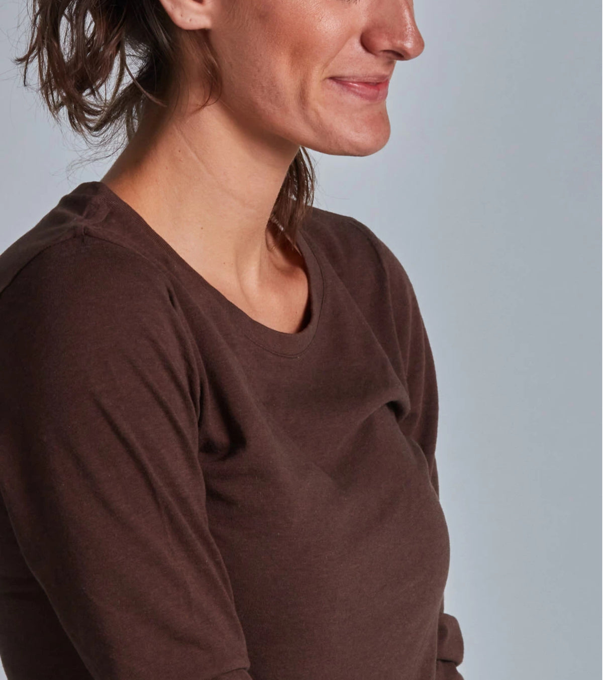 Onno Long Sleeve Bamboo T-Shirt - Espresso