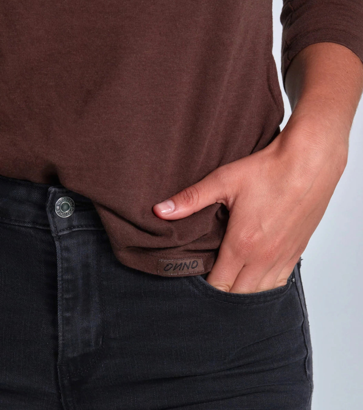 Onno Long Sleeve Bamboo T-Shirt - Espresso