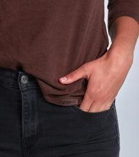 Onno Long Sleeve Bamboo T-Shirt - Espresso