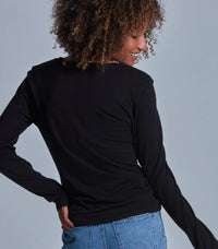 Onno Long Sleeve Bamboo T-Shirt - Black