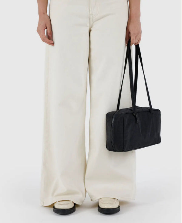 Baggu Black Nylon Bowler Bag